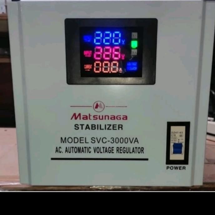 Stabilizer Matsunaga 3000 Watt Digital Baru