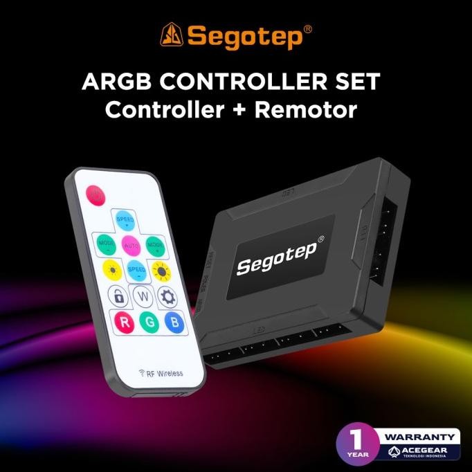 Segotep Argb Controller + Remote (10Port 5V Argb Controller+ Rm) Baru