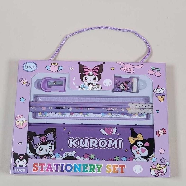 

MMA-1318 SET ALAT TULIS SANRIO VIRAL SET 6 IN 1 STATIONERY SET KOTAK PENSIL ANAK SET Viral