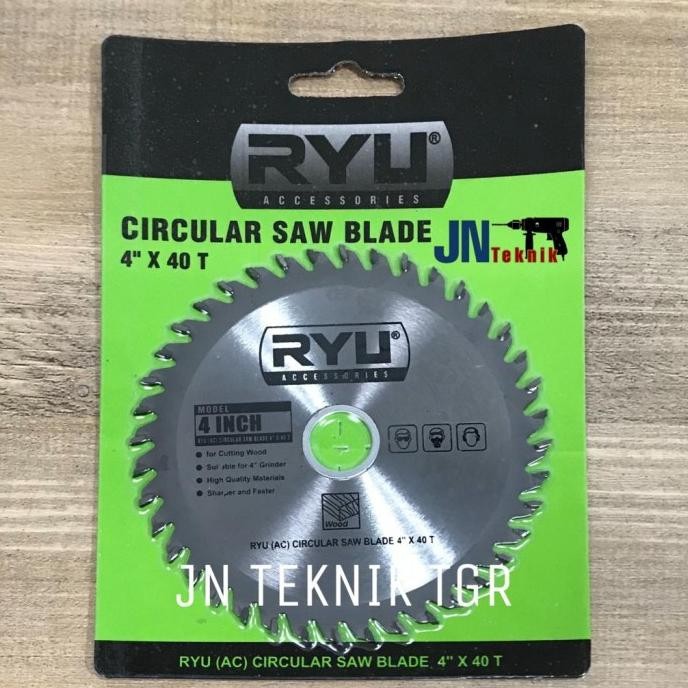 Update RYU MATA GERGAJI KAYU 4 INCH 40T / CIRCULAR SAW BLADE RYU 4" 40T jnt3k Kualitas Baik