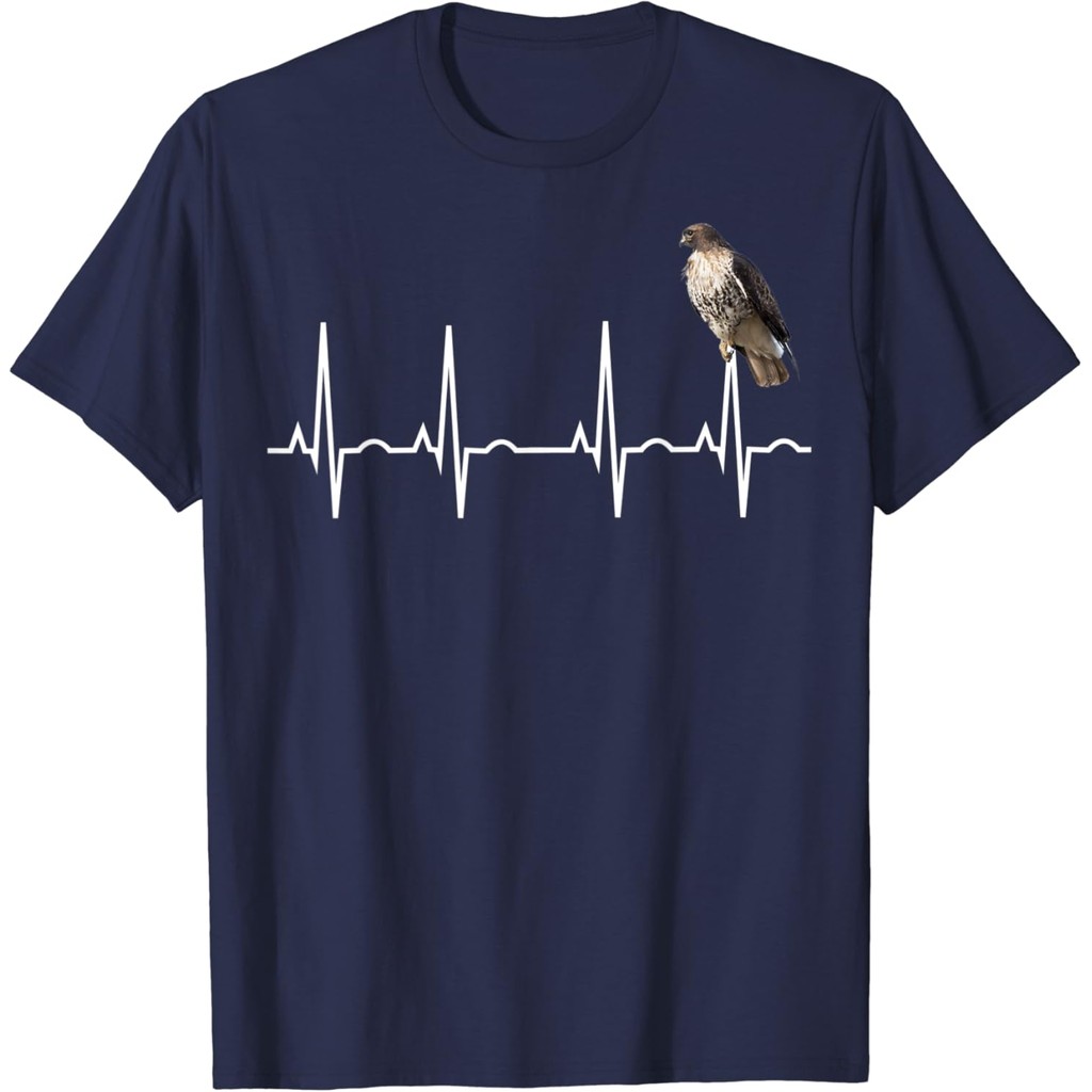 Kaos katun pria hitam Kaos Elang Ekor Merah Hadiah Terbaik untuk Pengamat Burung Elang Ekor Merah Ka