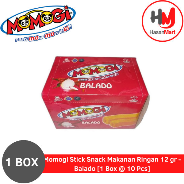 

Momogi Stick Snack Makanan Ringan 12 gr - Balado [1 Box @ 10 Pcs]