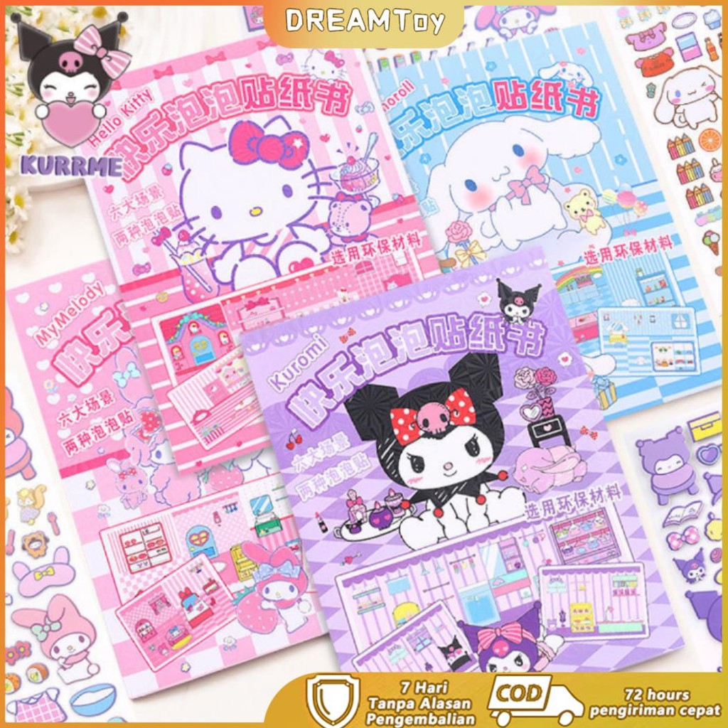 

dreamtoy mainan buku scene sticker diy bubble/3d sticker book nana mart