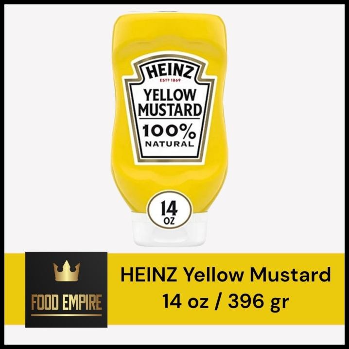 

Heinz Yellow Mustard 14 Oz | Saus Mustard 100% Natural