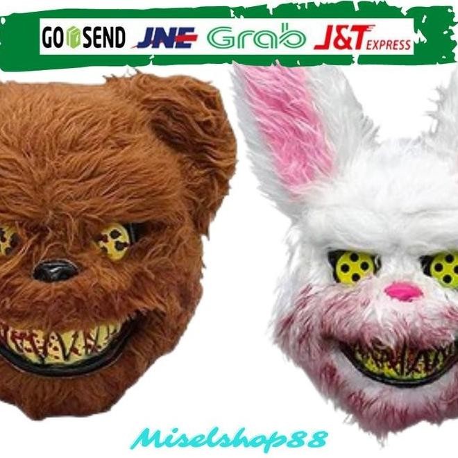 Topeng Beruang Kelinci Berdarah Monster Seram Halloween Terbaik
