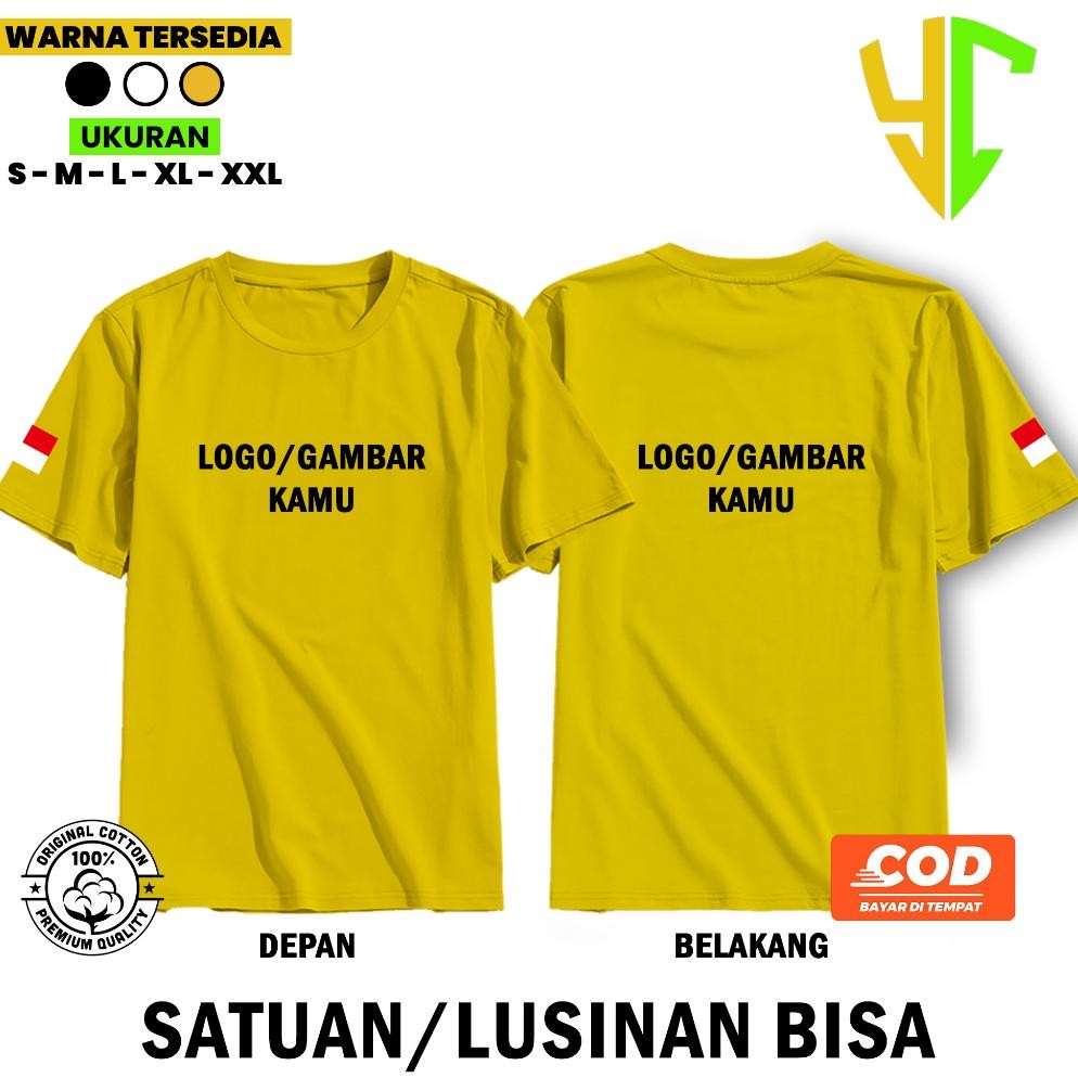 SDF T-Shirt Kaos Satuan/Lusinan Custom Bisa Request Foto Dan Design Sendiri | Baju Kaos Pria | kaos 