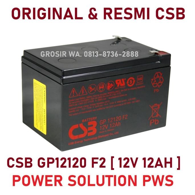 Battery CSB 12V12Ah, Baterai Kering CSB 12V 12AH, CSB 12V12AH