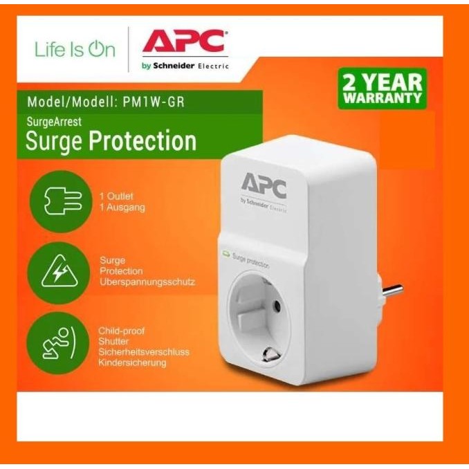 APC Surge Protector PM1WGR / PM1W-GR colokan anti petir
