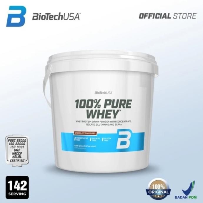 

biotech usa pure 100% whey isolate concentrate susu fitness gym 4kg 4000 gram gold standard