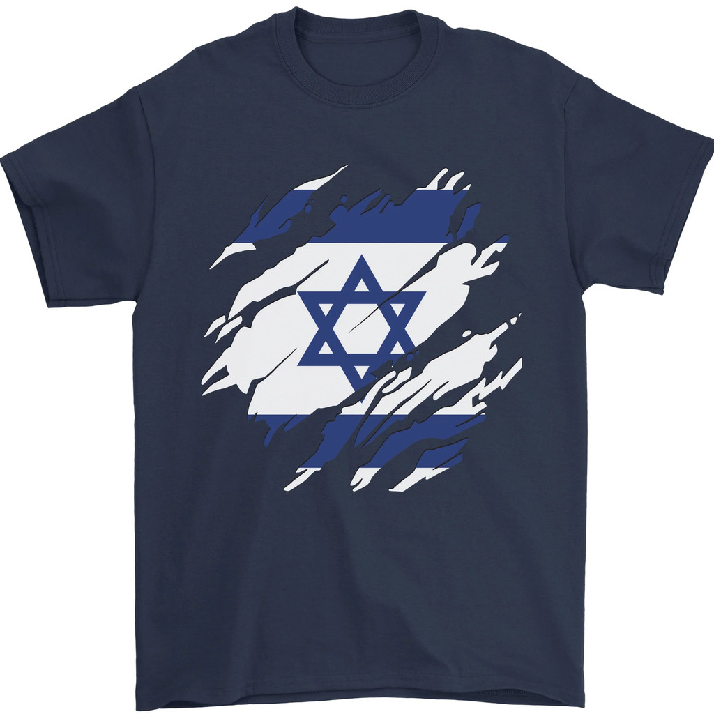 Tshirt Pria Sepak Bola Hari Israel Robek Bendera Israel