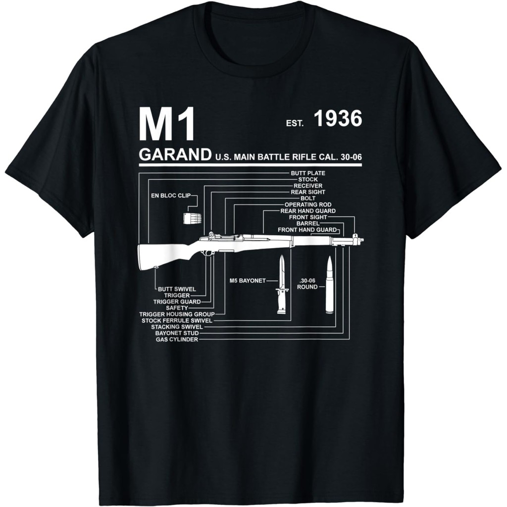 M1 Garand Senapan Perang Dunia Ii Kaos Grafis Pria T