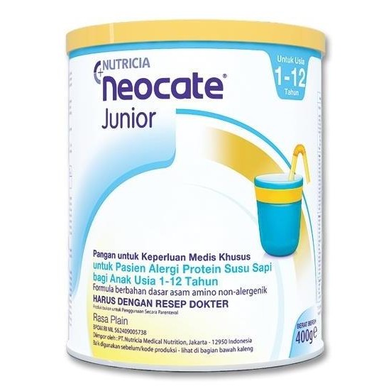 

SUSU NUTRICIA NEOCATE JUNIOR 400 GRAM USIA 1-12 TAHUN ALERGI SUSU SAPI