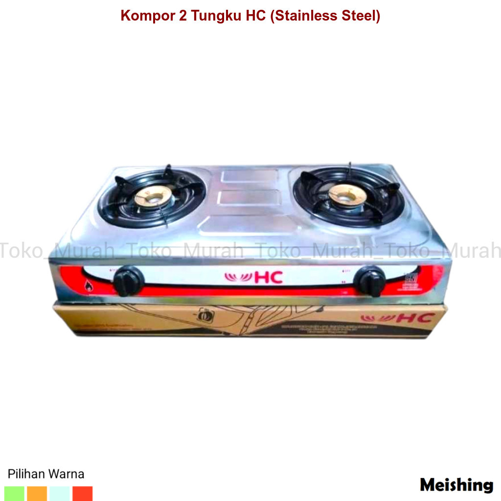 Kompor 2 Tungku HC (Stainless Steel) – Memasak Efisien untuk Keluarga