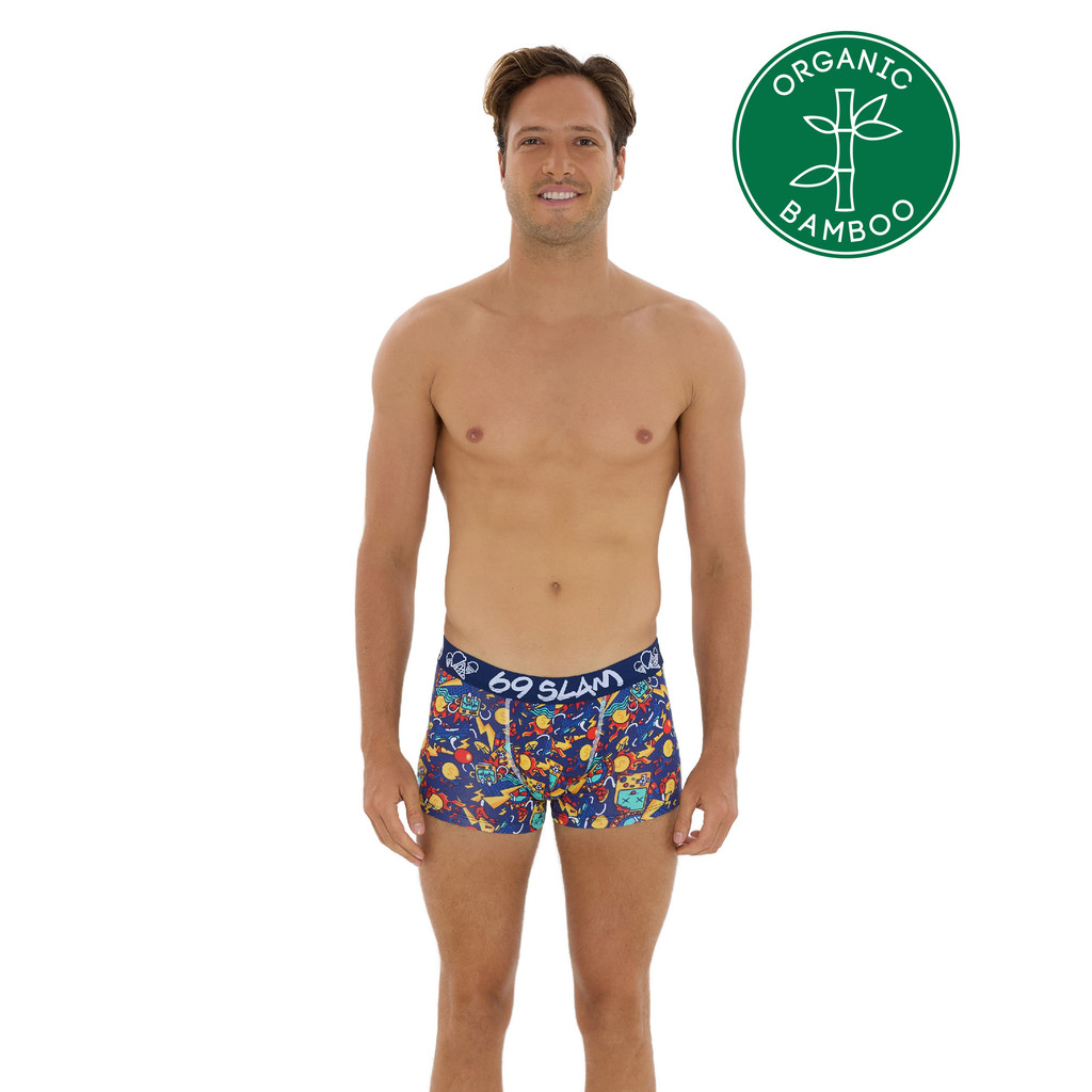 69SLAM Boxer Pria GAME OVER Bamboo Hip Boxer | MHBGVR-BB