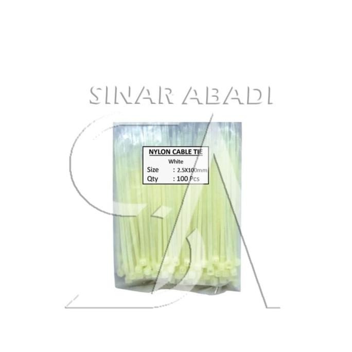 

Murah KABEL TIES 2.5 X 100 MM PUTIH - PENGIKAT KABEL TIS - CABLE TIE 100 PCS sina4bb