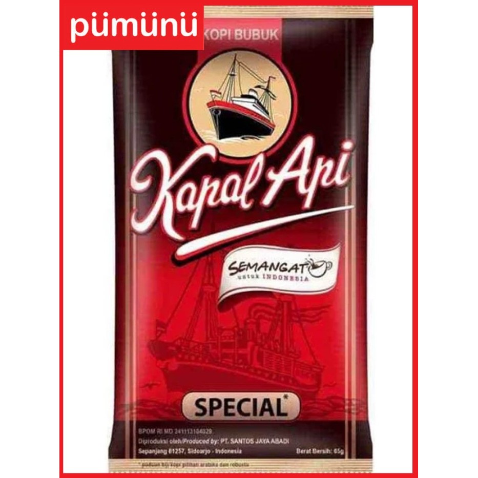 

Kapal Api Special Merah Kopi Bubuk Instan 65 G [1 Renteng / 10 Pcs]