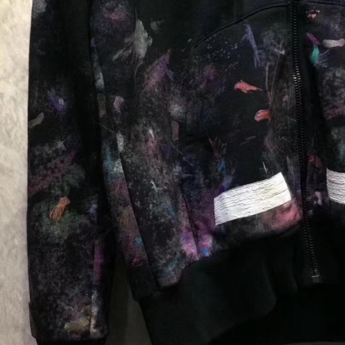 New | Promo Zip Hoodie Off White Brushed Galaxy