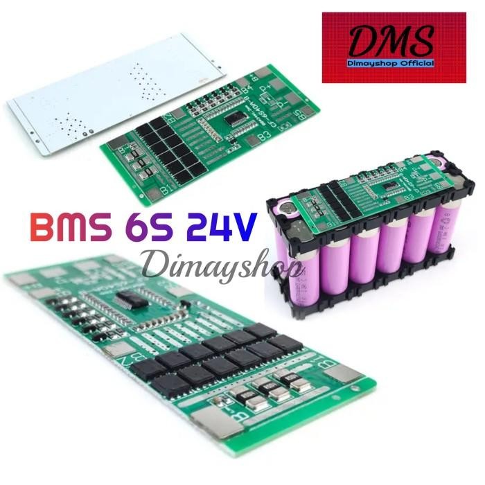 Modul Bms 6S 24V 20A Baterai Lithium 18650 Pack