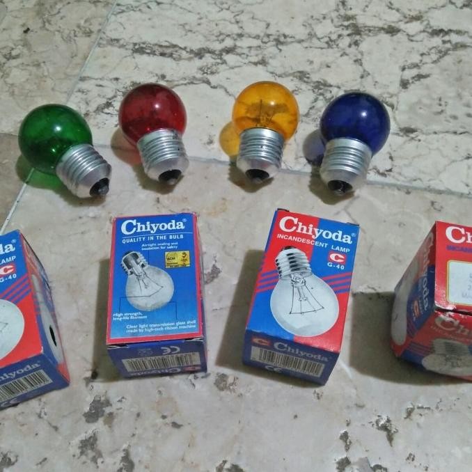 Baru (6) Lampu bohlam/ lampu pijar Chiyoda 5 w kecil warna ekosss Kualitas Baik