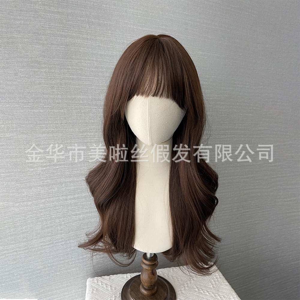 

Meila Wig Panjang Keriting Wanita, Rambut Palsu Penuh Kepala Halus Gelombang Besar, Warna Coklat, Imitasi, Rambut Manusia Asli GWWY