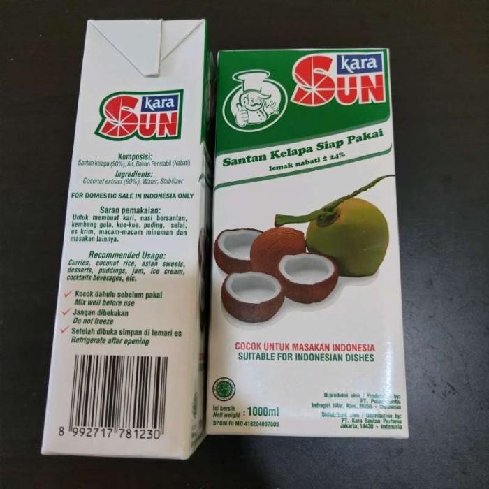 

kara sun santan kelapa kemasan 1000ml siap pakai murah grosir