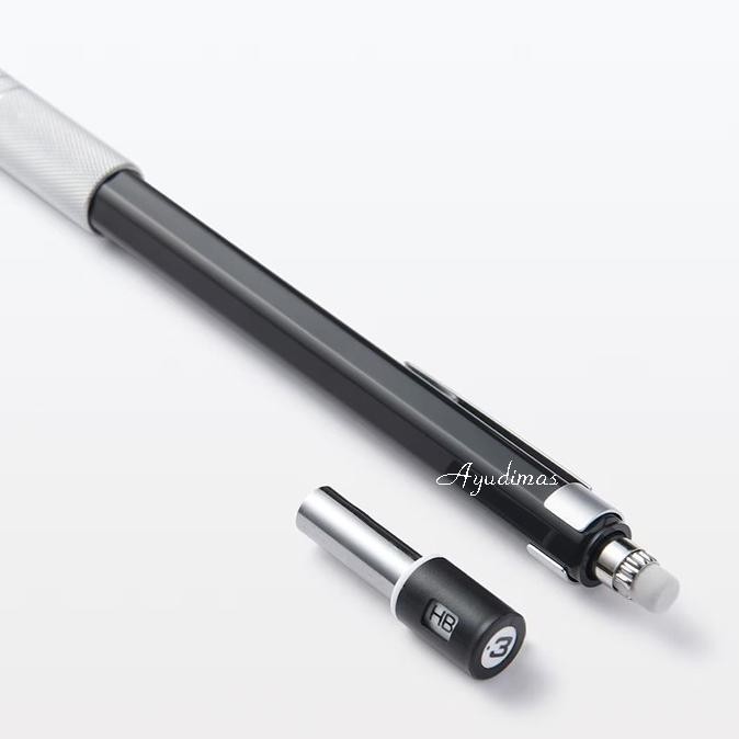 

MUJI Low Center Gravity Mechanical Pencil 0.3mm / 0.5mm Black - Pensil mekanik / cetek