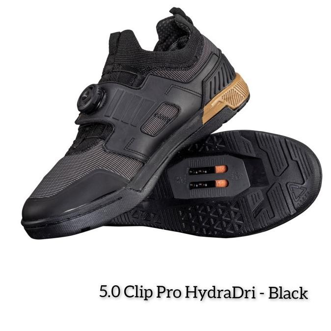 Shoes / Sepatu Sepeda Mtb Leatt 5.0 Clip Pro Hydradri - Black  Sale