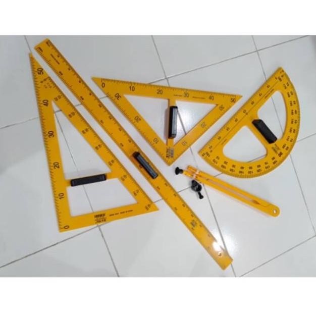 

Sale! penggaris plus jangka set isi 5 item whiteboard Termurah