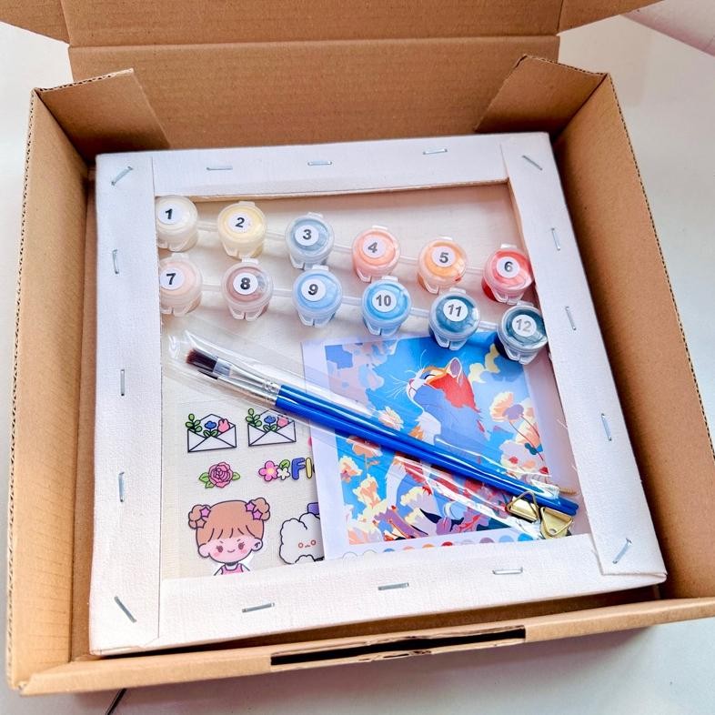 

ed-76 Paint by Numbers KIT - Duck Series 20x20cm - Painting KIT Sale