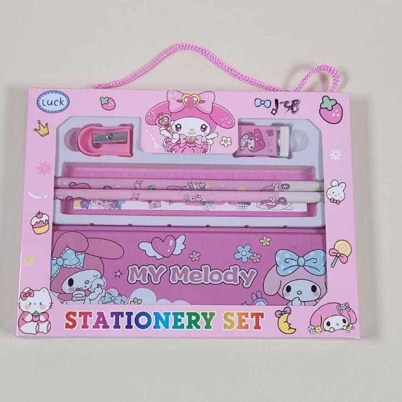 

fgh-56 SET ALAT TULIS SANRIO VIRAL SET 6 IN 1 STATIONERY SET KOTAK PENSIL ANAK SET Termurah