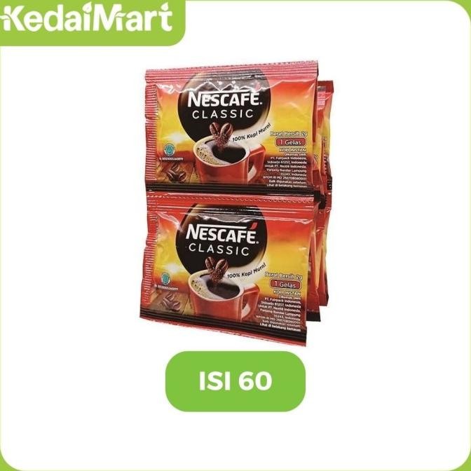 

Nescafe Classic Kopi Hitam Bag Isi 60 X 2 Gram