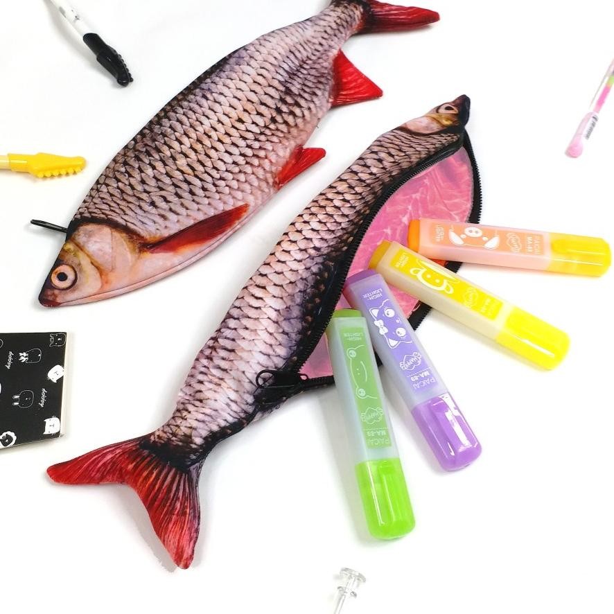 

d-54 Tempat Pensil Ikan Tombro Viral unik buat ke kantor atau sekolah Original
