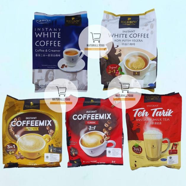 

Richboy Kopi 15X40G White Coffee / Coffeemix / Teh Tarik All Varian