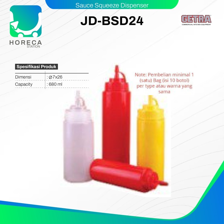 GETRA Sauce Squeeze Dispenser Botol Saus JD-BSD24 / JD BSD24 / JDBSD24