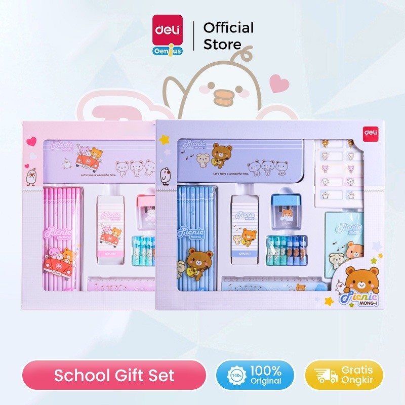 

Deli Set Alat Tulis Sekolah / School Stationary Set Pink Biru Paket Hemat Super Lengkap 68891