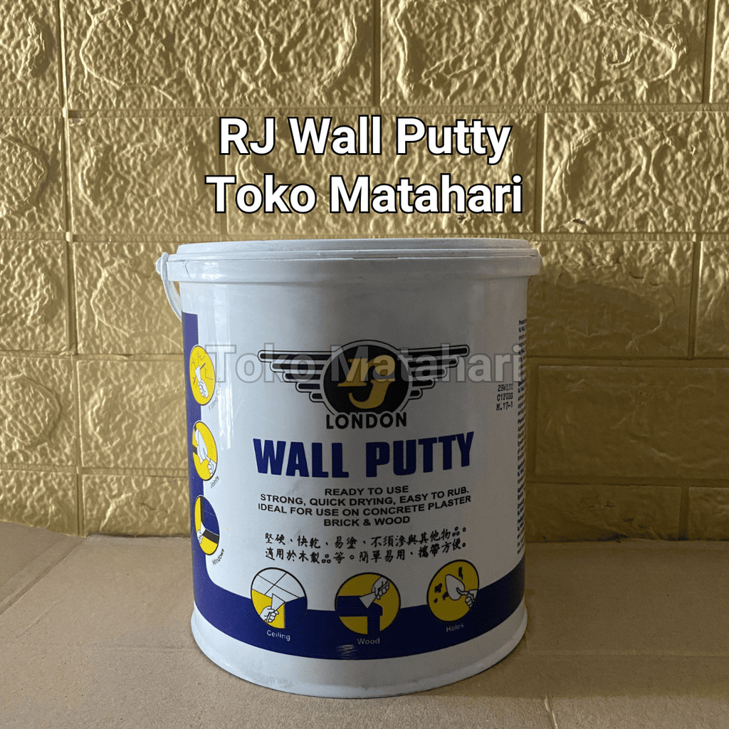 Dempul RJ London Wall Putty Plamir Dinding 12 kg