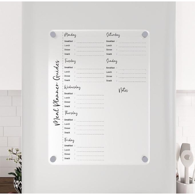 

BEBAS ONGKIR - Magnet Kalender Weekly Meal Planner Acrylic Kalender Magnet