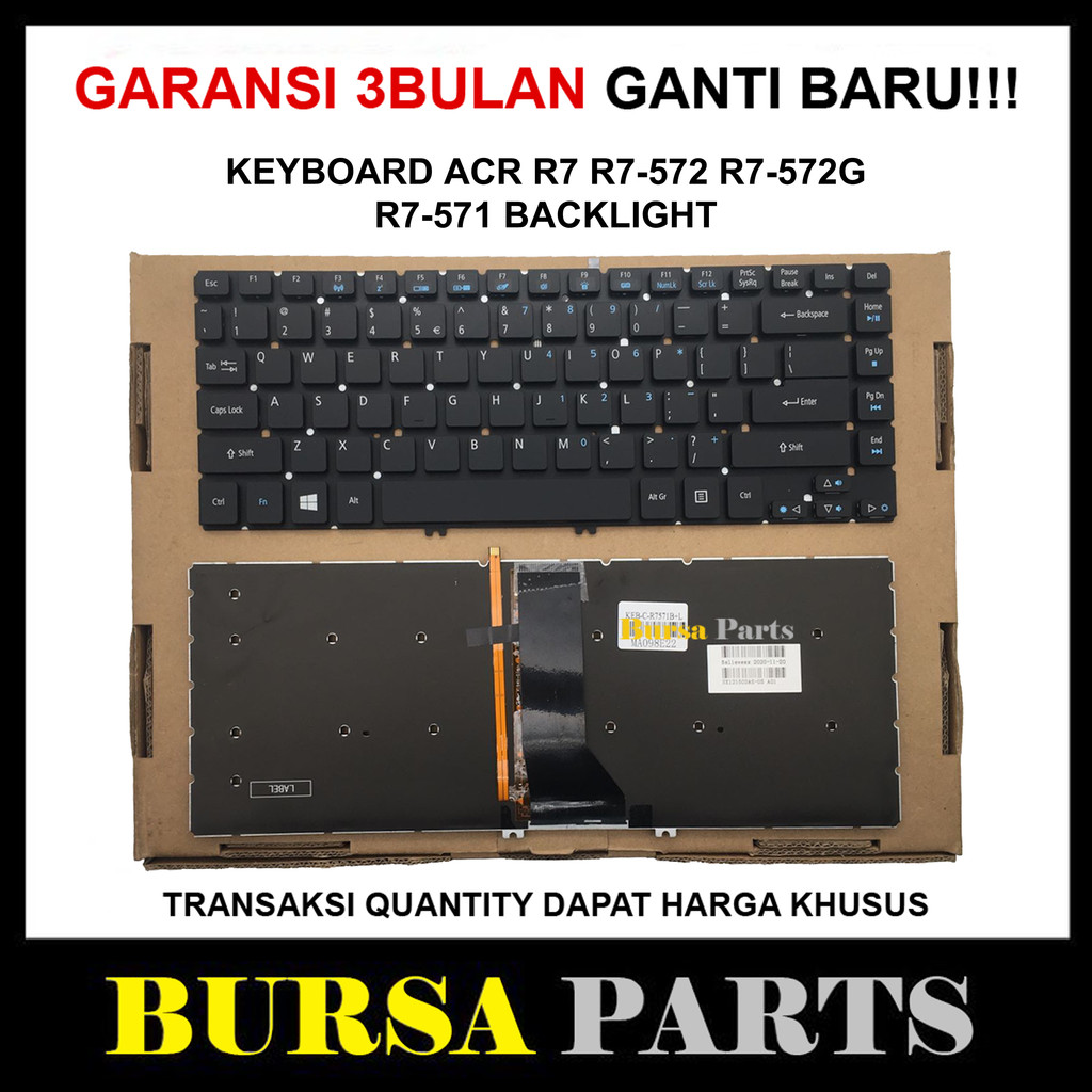 Keyboard Untuk Acer R7 R7-572 R7-572G R7-571 Backlite