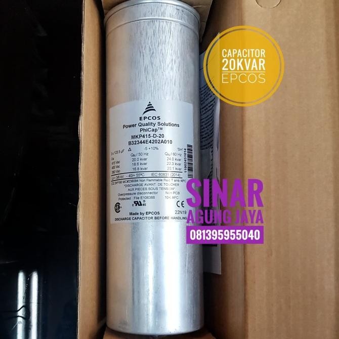 Epcos Three-Phase Capacitor Mkp 415 D20-01 / Kapasitor 20Kvar Epcos