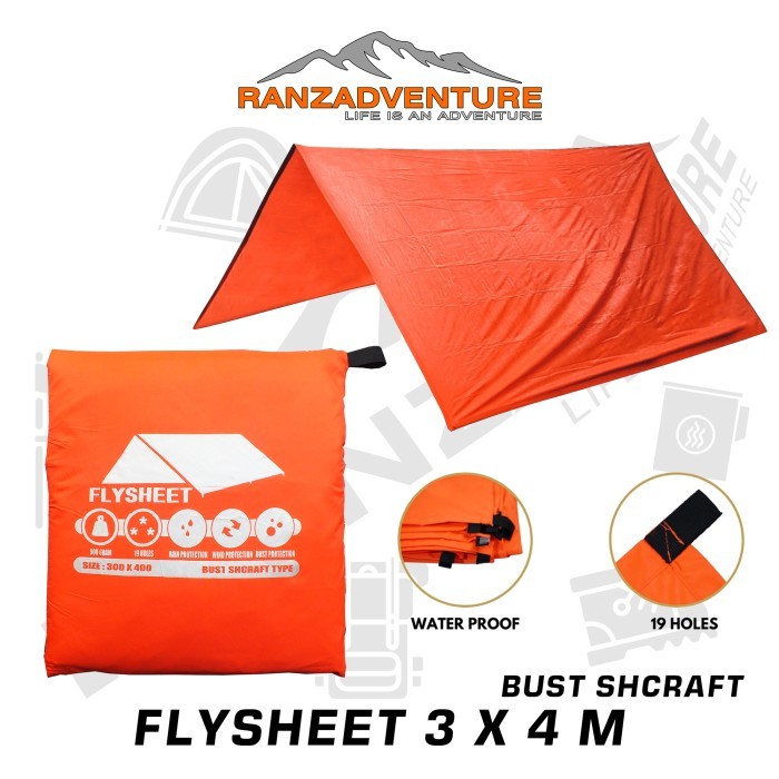 Terbaru flysheet trapten 3x4 19 loop termurah
