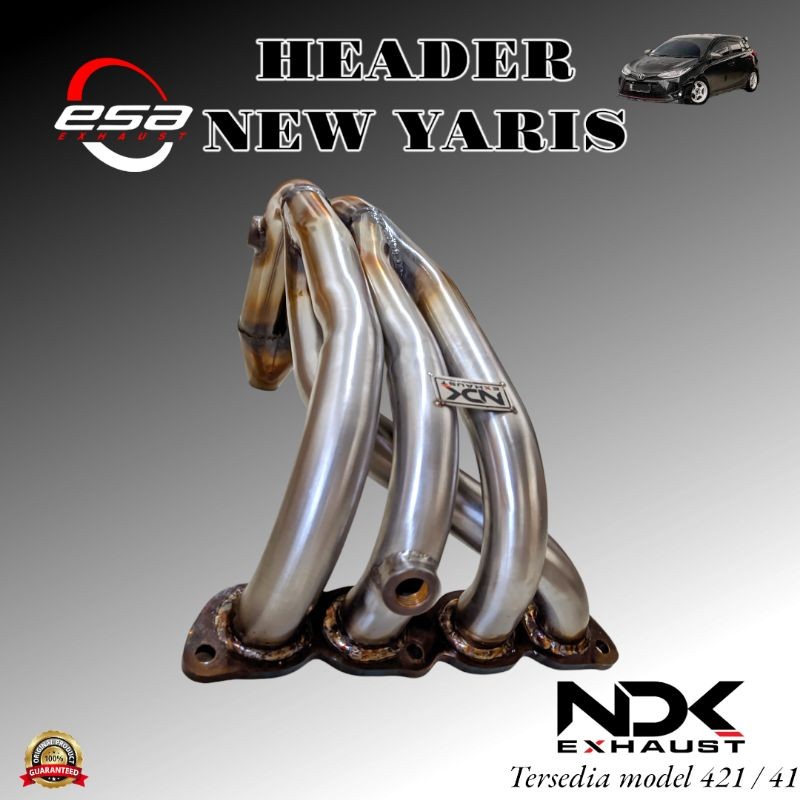 HEADER MOBIL TOYOTA YARIS JOKER , YARIS TRD , YARIS GR MESIN 2 NR FE NDK EXHAUST KNALPOT MOBIL RACIN