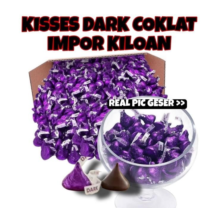 

Hershey's kisses dark coklat - coklat kisses impor dark coklat kiloan