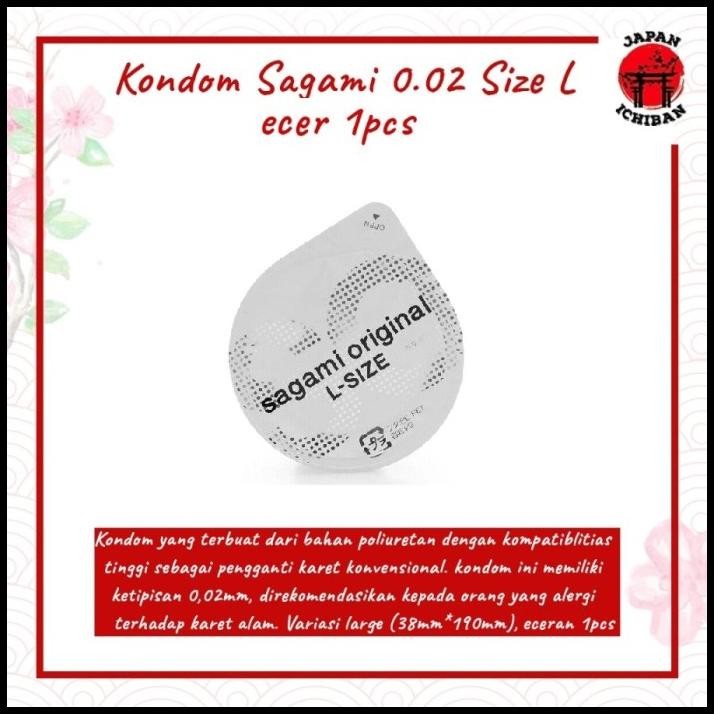 Kondom Sagami 0.02 Size L Isi 1Pcs - Sagami Condom Original Japan