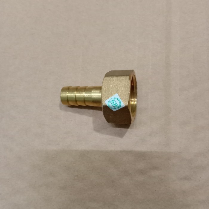 HRG DISKON Nepel gas drat dalam kuningan / Nozel sambungan slang gas