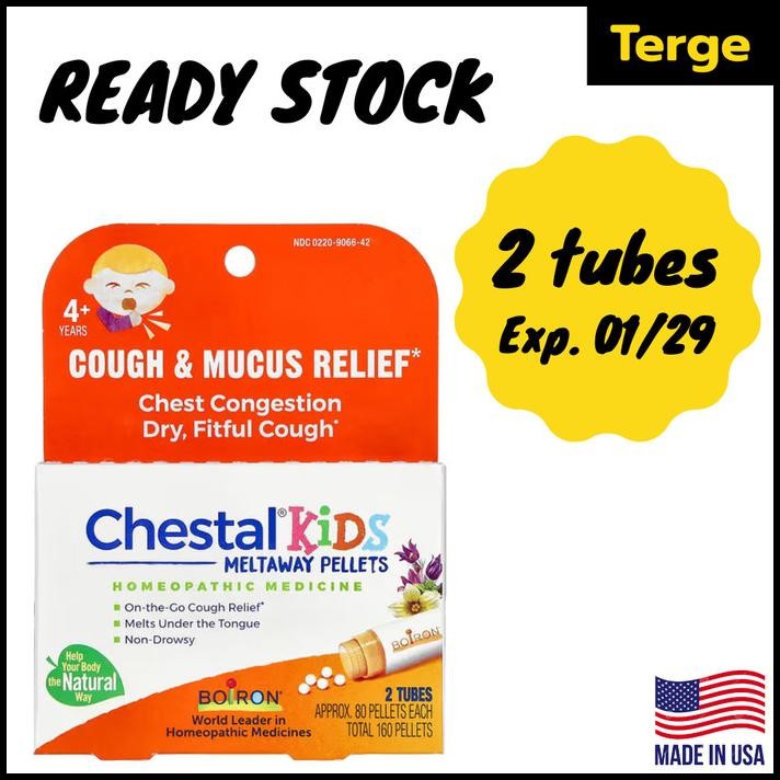 Obat Batuk Anak Boiron Kids Cough & Mucus Relief 2 Tubes Melt Pellets