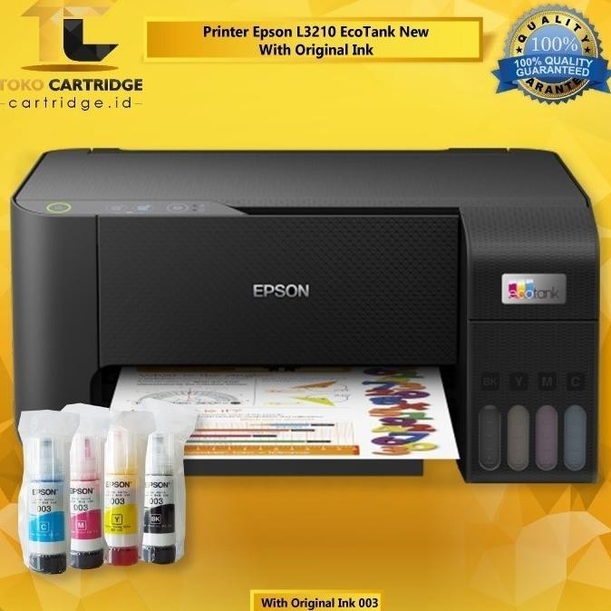 TERBARU - Printer Epson L3210 L-3210 L 3210 Pengganti L3110 Print Scan Copy Ori