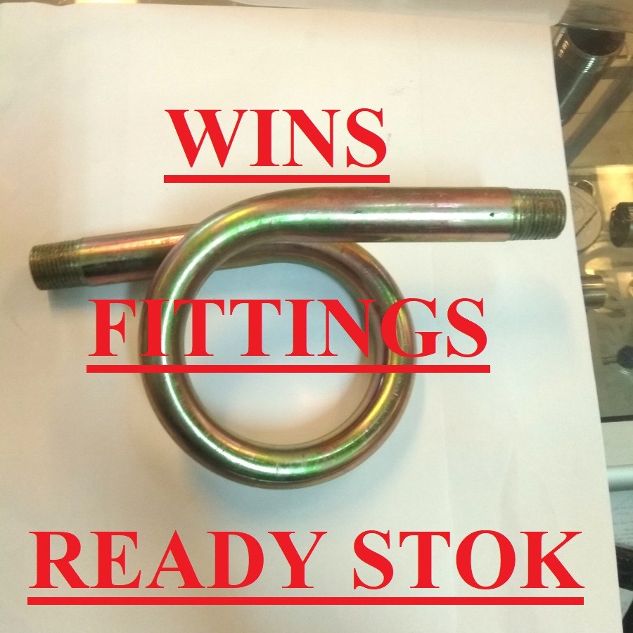 Pipa Syphon Besi 1/4" O tipe pipe sipon CS 0,25" shipon sifon PG ekor babi 1/4 0,25 inch pressure ga