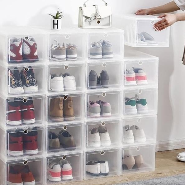 Kotak Sepatu Flip Depan|Shoes Box|Box Sepatu|Kotak Sepatu Transparan