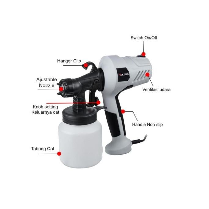 Sprayer Elektrik Ellka Spray Gun Listrik 500Watt Spraygun Cat Semprot Minyak Dan Cat Tembok