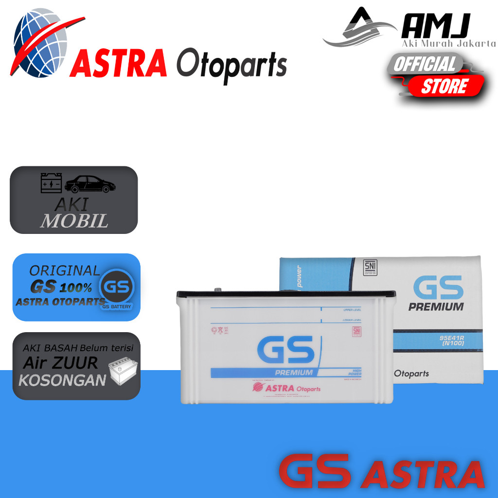 GS Premium Astra Aki Volvo N10 N100 / 95E41R - 100Ah Aki Basah